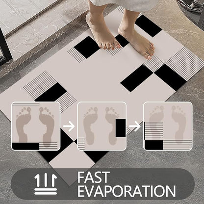 Ultra Thin Door Mat Indoor Entrance, 1/10 in Thin Door Mats for Inside Entry, Non-Slip Rubber Backing Washable Doormat, Fade Resistant, Absorbent, Low Profile Dirt Trapper, 30"X17"
