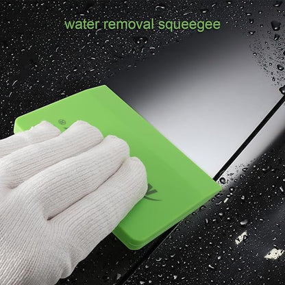 NEWISHTOOL Soft Silicone Squeegee, Small V-Blade Scraper for Window Film Application & Water Removal, 2 PCS PPF Squeegee for Car Paint Protective Film Installation