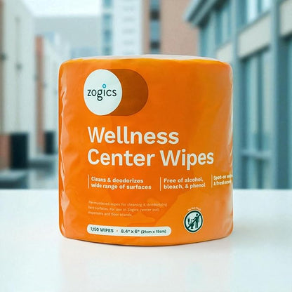 Zogics Wellness Center Cleaning Wipes – Gym Equipment Wipes for Cleaning Surfaces and Equipment, Durable and Safe Pre-Saturated (4,600 Count, 4 Rolls of 1150)