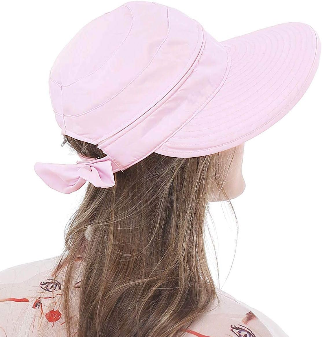HINDAWI Sun Hats for Women with UV Protection Wide Brim Sun Hat Visor Summer Beach Outdoor Foldable Womens Cap
