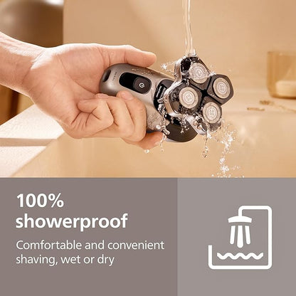 Philips Norelco Head Shaver Pro 7000 Series - Skull Shaver for Men and Women, 360° Flexing Head & ComfortCut Blades for Clean Shave, Gentle on Skin, Model HS7980/40