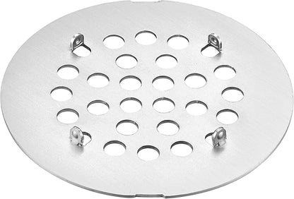 rrajj 4-1/4 (4.25) Inch(108mm) Round Snap-in Shower Floor Drain Cover Replacement Cover (Brushed Nickel)