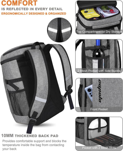 Capolo 36/45 Cans Cooler Backpack Insulated Waterproof for Women Men Lunch Backpack Coolers Leak Proof Soft Cooler Bags