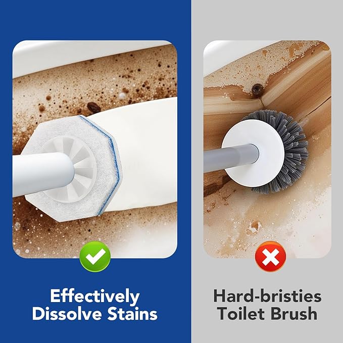 50 Count Toilet Wand Refills for Clorox - Pre-Loaded Cleaner Heads Compatible with Clorox Wand Refills for Quick and Easy Cleaning