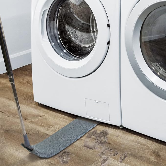 Retractable Gap Dust Cleaner with Extension Pole, Cleaning Tools with 3 Microfiber Dusting Cloths, Extendable Long Handle Duster for Cleaning Under Refrigerator Furniture Appliance