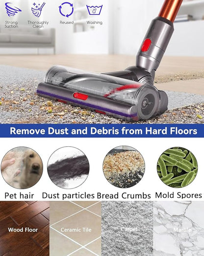 V15 Roller Brush Replacements Parts Compatible with Dyson V15 Detect Cordless Vacuum, V15 High Torque Brush Replacement Accessories, Absolute Spiral Brush attachments for Clean Carpet,Hair Dust