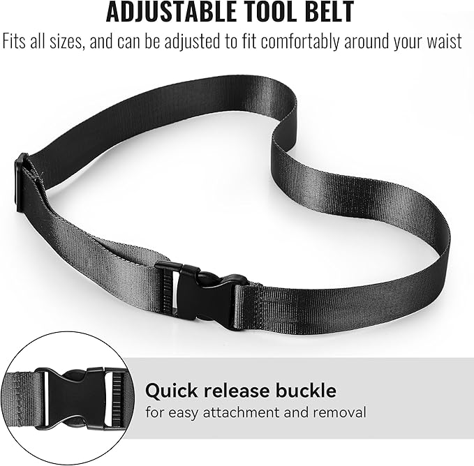 Feekoon Window Cleaning Holster with Belt, Detachable Side Bucket on a Belt, Squeegee Holder Tool Belt, Carry Multiple Tools on Your Waist, Window Cleaning Tools Kit Ideal for Window Cleaners