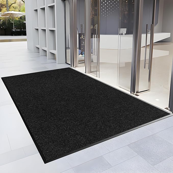 2′ x 59′ Front Door Mat Indoor Outdoor Entrance, Commercial Floor Mat Heavy Duty Dirt Trapper Entryway Doormat, Custom Size Non Slip Rubber Backing Welcome mat, Door Mat for High Traffic Area