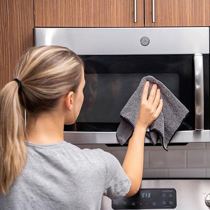 Life Miracle Nano Towels Minis - Amazing Eco Fabric That Cleans Virtually Any Surface with Only Water. Travel Size. No More Paper Towels Or Toxic Chemicals. 4-Pack (8x8, Grey)
