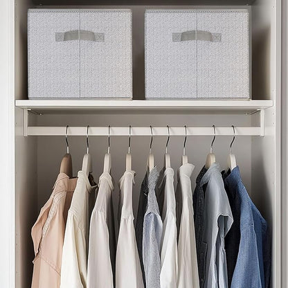 WUIKE Closet Storage Bins, Trapezoid Storage Boxes with Handles, Fabric Storage Baskets for Organizing Clothes, Sheets, Blankets, Decorative Storage Bins (Dark Gray, Extra Large)