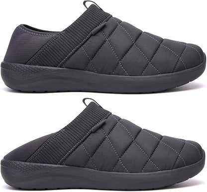 KUBUA Slippers for Men and Womens Indoor House Shoes Plush Slip on Outdoor Garden Loafers