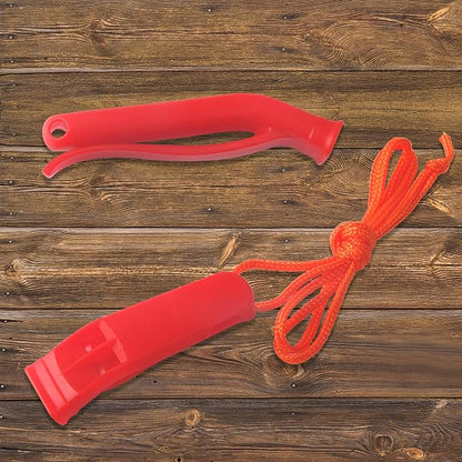 AUGSUN 10 Pcs Safety Whistle Marine Whistle Plastic Whistles with Lanyard for Emergency
