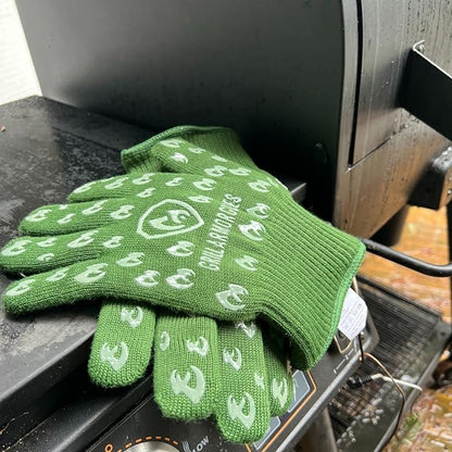 Grill Armor Oven Gloves 932°F Extreme Heat & Cut Resistant Oven Mitts with Fingers for BBQ, Cooking, Grilling, Baking – Accessory for Smoker, Cast Iron, Fire Pit, Camping, Fireplace, Griddle & More