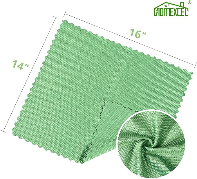 HOMEXCEL Microfiber Glass Cleaning Cloths-6PK, 16"x14" Lint Free Window Cleaning Cloth, Glasses, Mirrors, Screens, Stainless Steel, Premium Microfiber Wipes for Cleaning, Glass and Window Cleaner