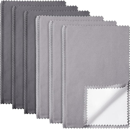 Breling 6 Pcs Silver Jewelry Polishing Cloths 6 x 8 inches Jewelry Cleaning Cloth Sterling Polish Cloths for Jewelry