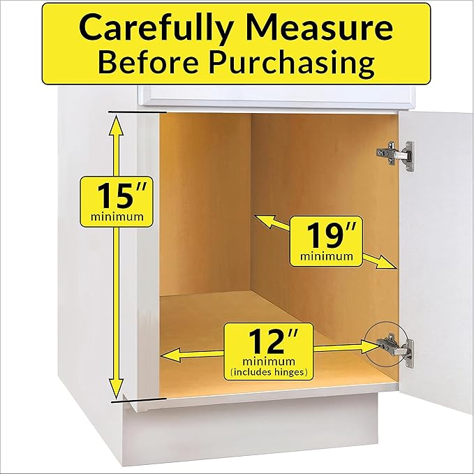 LYNK PROFESSIONAL® Pull Out Under Sink Kitchen Cabinet Organizer - 11.5 in. x 18 inch deep Drawer - Sliding Shelf Organizer for Cabinets and Undersink Storage Shelves - Lifetime Ltd. Warranty – Chrome