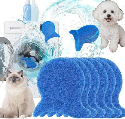 6PCS Reusable Pet Hair Remover for Laundry - Washing Machine Lint Catcher & Dryer Balls, Effectively Removes Dog Cat Hair Fur from Clothing Bedding, Dander Lint Remover Tool,Pet Hair Catcher
