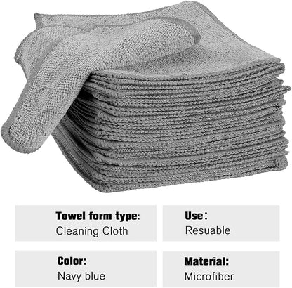 Tanlade Microfiber Cleaning Cloth 6"x6" Cleaning Rags Reasonable Kitchen Towels Microfiber Towels Cars Wash Dry Erase Cloth (Gray,50 Pcs)