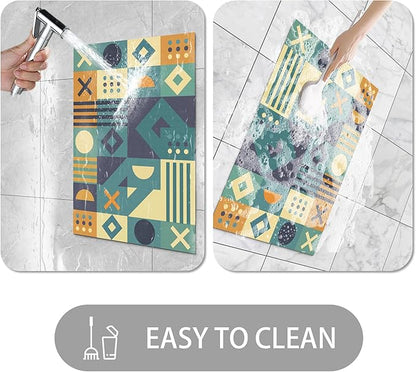 Ultra Thin Door Mat Indoor Entrance, 1/10 in Thin Door Mats for Inside Entry, Non-Slip Rubber Backing Washable Doormat, Fade Resistant, Absorbent, Low Profile Dirt Trapper, 30"X17"