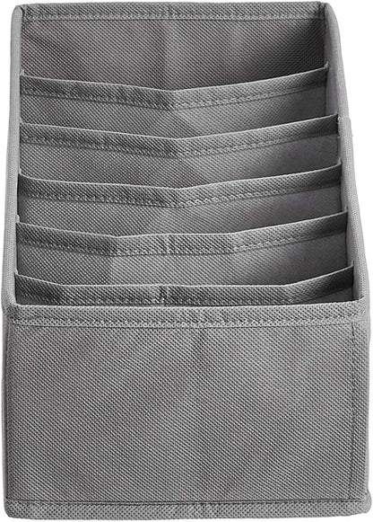 Amazon Basics Underwear Dresser Drawer Organizers, Pack of 2, Gray