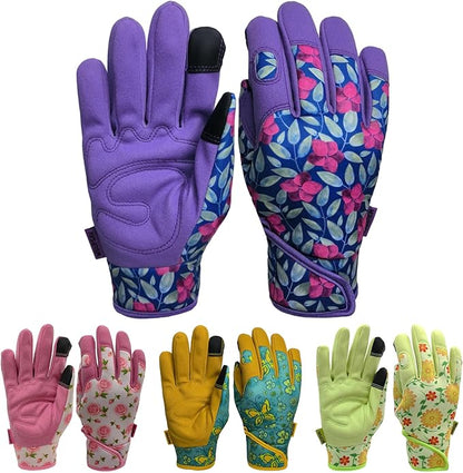 Thorn Proof&Puncture Resistant Gardening Gloves with Grip,Garden Gloves for Women, Leather Work Gloves,Gifts
