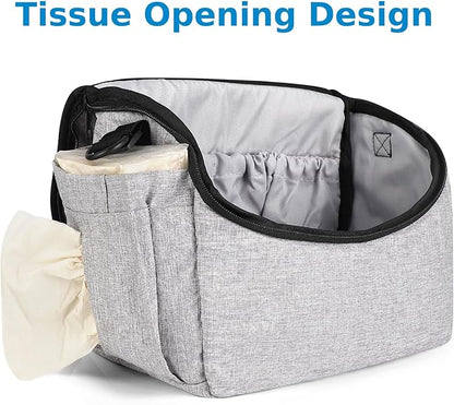 Accmor Universal Stroller Organizer - Large Capacity Stroller Bag with Shoulder Strap - Accessories for Uppababy, Nuna, Doona, Britax