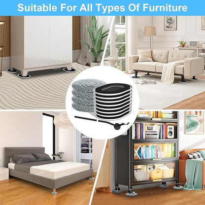 Furniture Sliders for Hardwood Floors: Multi-Surface 3-in-1 Furniture Movers Sliders - Moving Pads with 8PCS Carpet Sliders+4PCS Hard Floor Socks+1 Lifter - Protect Floor and Easily Move Furniture