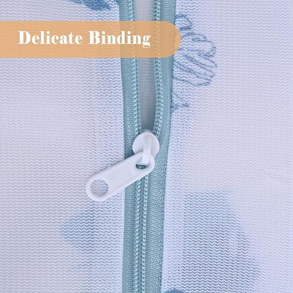 Durable Laundry Bag, Mesh Laundry Bags with Premium Zipper, 5 Pack Washing Machine Wash Bags for Delicates Blouse, Hosiery, Underwear, Baby Clothes, Travel Organization Bag (Leaves)
