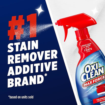 OxiClean Max Force Laundry Stain Remover Spray, Newborn & Baby Essentials, Stain Treater, 12 fl oz, 3-Pack
