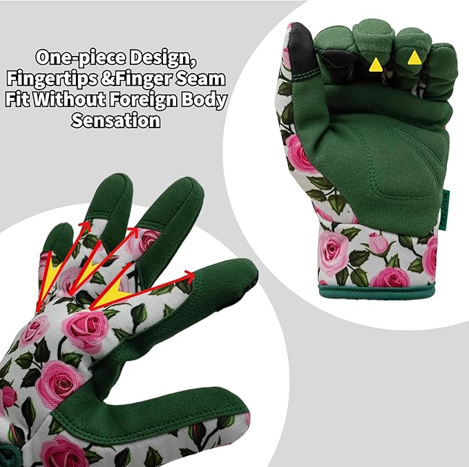 Thorn Proof&Puncture Resistant Gardening Gloves with Grip,Garden Gloves for Women, Leather Work Gloves,Gifts