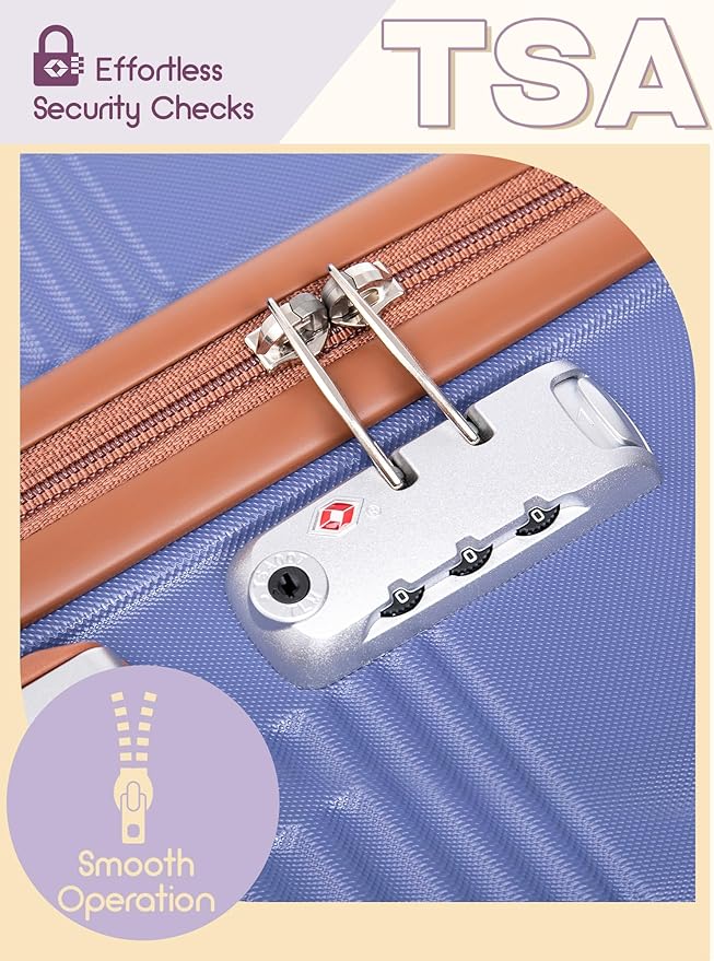 Luggage Sets 5 Piece, Suitcases with Wheels, Hardshell Suitcase Set, ABS Carry on Luggage Set with TSA Lock, Travel Luggage