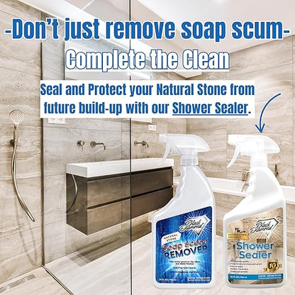Natural Stone and Grout Penetrating Shower Sealer. Marble, Granite Travertine, Limestone. Protects The Surface from Damage and Build-up for up to Ten Years! (1 Gallon)