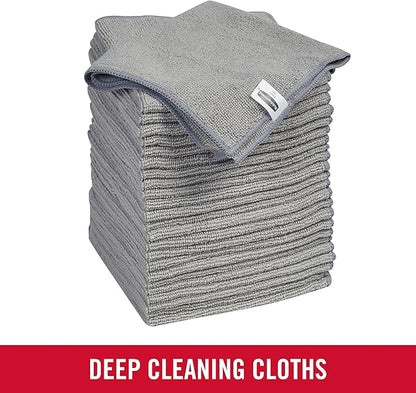 Rubbermaid All Purpose Microfiber Cleaning Cloth Towels, 12"x12", Non-Scratch, Reusable/Washable for Cleaning/Wiping/Polishing for Home/Kitchen/Car (Pack of 300)