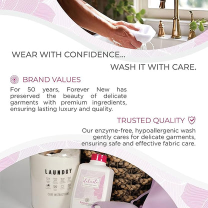 Ovacion by FOREVER NEW (2 pk) Liquid Laundry Detergent - Natural Fabric Care Wash - Scented, 16 Fl Oz Each