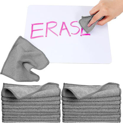 Tanlade Microfiber Cleaning Cloth 6"x6" Cleaning Rags Reasonable Kitchen Towels Microfiber Towels Cars Wash Dry Erase Cloth (Gray,50 Pcs)