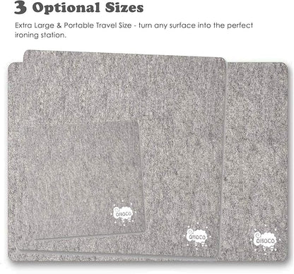 Wool Pressing Mat for Quilting - 17" x 24" Extra Large Felt Ironing Pad 1/2" Thick, 100% New Zealand Wool for Ironing, Sewing, Cutting on Ironing Board, Tabletop, Dryer, Countertop