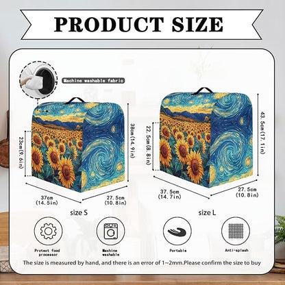 Kitchen Aid Stand Mixer Cover Dust Cover with 2 Pocket and Handle, Multicolor, Polyester, Universal Size, Protects from Dust, Stains, Oil Stains, Fingerprints, Pet Hair, Splashes