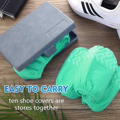 Zhanmai 300 Pack Disposable Shoe Covers Non Slip Disposable Large Foot Booties Shoe Covers for Indoors Contractors Floor and Carpet Protectors, One Size Fits Most(Green)