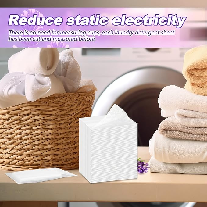 600 Count Dryer Sheets Fabric Softener Fresh Scent Dryer Sheets Bulk Naturally Softens and Removes Static Cling, Ideal for Large Households, Sensitive Skin(Lavender Scent)
