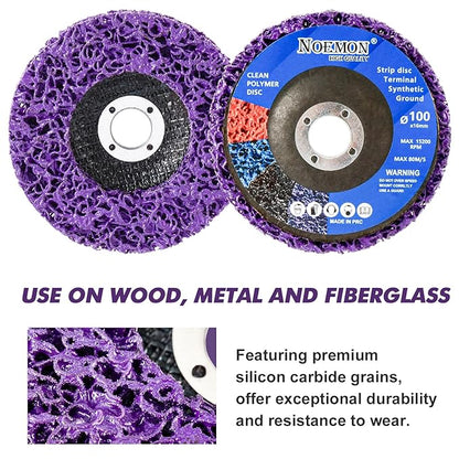 7 Pack Paint Eater Strip Disc Angle Grinder Rust Removal Disc Paint Stripper for Metal Paint Stripper Tool Rust Remover Angle Grinder Attachments Abrasive Wheels & Discs (4" x 5/8")