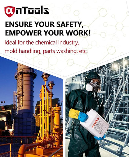 2 Pairs Neoprene and Rubber Blend Heavy-Duty Chemical Gloves, Protective industrial gloves for Resist Acid, Alkali, Hazmat, cleaning, dishwashing, X-Large
