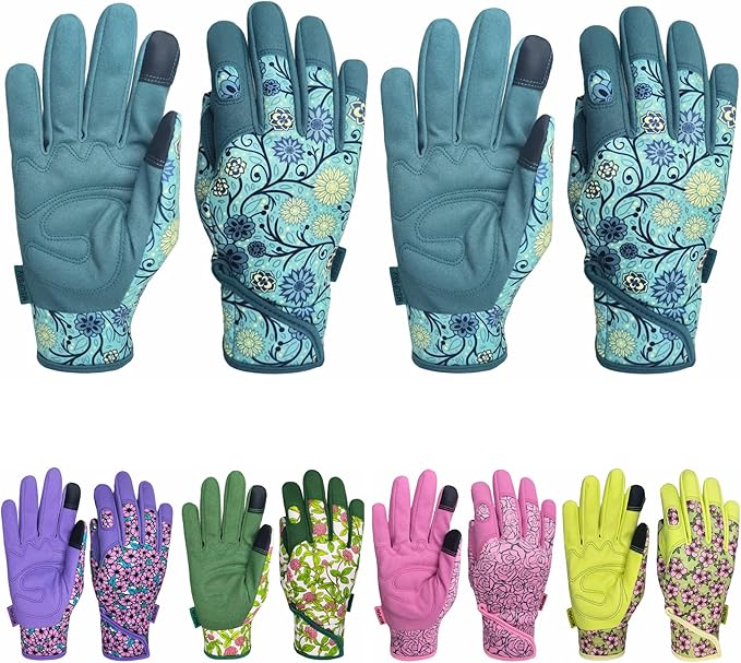 Thorn Proof&Puncture Resistant Gardening Gloves with Grip,Garden Gloves for Women, Leather Work Gloves,Gifts