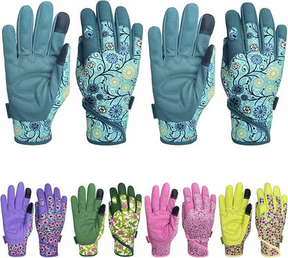 Thorn Proof&Puncture Resistant Gardening Gloves with Grip,Garden Gloves for Women, Leather Work Gloves,Gifts