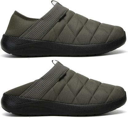 KUBUA Slippers for Men and Womens Indoor House Shoes Plush Slip on Outdoor Garden Loafers