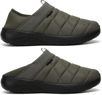 KUBUA Slippers for Men and Womens Indoor House Shoes Plush Slip on Outdoor Garden Loafers