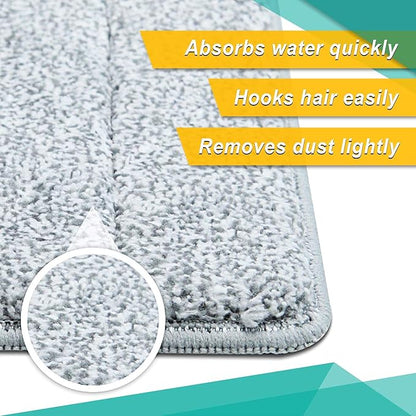 Bulletproof Microfiber Mop Replacement Heads - Washable Pads for Floor Cleaning Compatible with Tethys & Most 11” - 13” Flat Squeeze Mops for Wet/Dry Mopping, Sanitizing, and Scrubbing Hardwood
