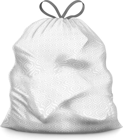 Color Scents Tall Kitchen Trash Bags - 13 Gallon, 100 Bags (1 Pack of 100 Count), Drawstring - White bag in Lavender + Sage Scent with Microban