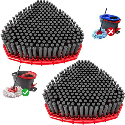 2 Pack Upgraded Spin Mop Replace Head Compatible with O Cedar EasyWring 1 Tank, Strong Cleaning Power-Scrub Brush Replacement Scrubber Head Great for Kitchen, Deck, Bathroom, Shower, Hard Floor