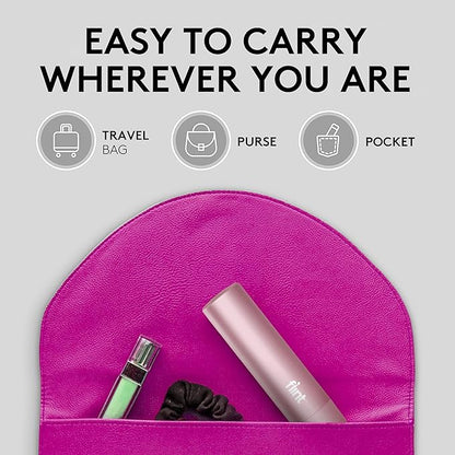 Flint Rose Gold Retractable Mini Lint Roller with 90 Extra Sticky Sheets, Small and Portable Lint Roller, Ideal Pet Hair Remover, Travel Lint Rollers for pet Hair Extra Sticky