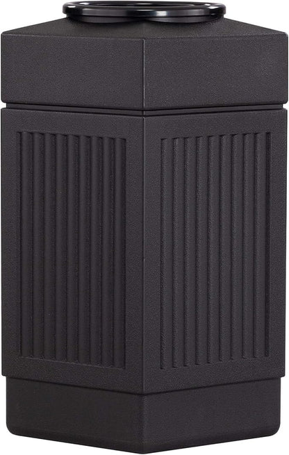 Safco Canmeleon Trash Can, 30 Gallons, Indoor and Outdoor Use, Durable & Weather-Resistant Commercial Garbage Can, Black
